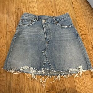 Agolde Cris-cross Denim Skirt Size 26
